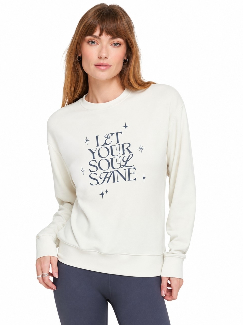 Spiritual Gangster "Let Your Soul Shine" Savasana Pullover Sweatshirt-Sz XS